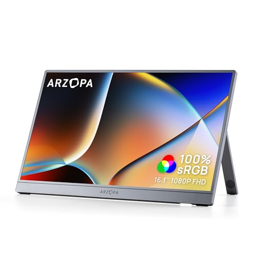 ARZOPA 16.1" Portable Monitor Gray