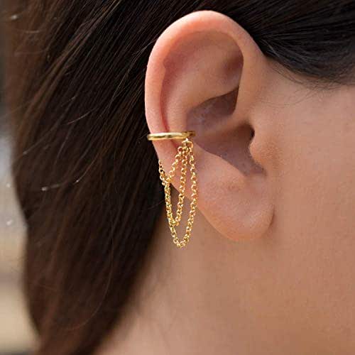 Ear cuff earring ear cuff no piercing, ear wrap gold ear cuff huggie hoops earring earcuff no