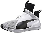 PUMA Women's Fierce Core Cross-Trainer Shoe, Puma White/Puma Black, 8 M US