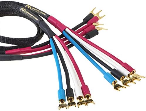 Morrow Audio SP2 Bi-Wired Speaker Cables - with SSI Technology – Unbeatable Resolution and Sound – Audiophile Grade – Digital Ready – Spade 2 Meter Pair (6.6 feet)