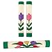 Spring Tulips Refrigerator and Stove Handle Covers - Set of 3, Green, Polyester