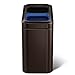 simplehuman 20 Liter / 5.3 Gallon Dual Compartment Recycling Can, Slim Open Top Office Trash Can, Commercial Grade Heavy Gauge Small Trash Can, Dark Bronze Stainless Steel