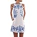 Fedi Sexy Women Sleeveless Floral Sundress Evening Cocktail Party Mini Maxi Dress Asian Size XL