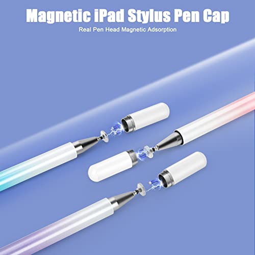 Stylus Pen for iPad(3 Pcs), CPKEON High Precision 2 in 1 Magnetic Disc Universal Stylus Pens Touch Screens for Apple/iPhone/iPad pro/Mini/Air/Android/Microsoft/Surface and All Capacitive Touch Screens