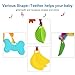 Baby Hanging Rattle Toys, 4 Pieces Newborn Car Crib Hanging Bell，Baby Soft Hanging Rattle Crinkle Squeaky Toy,Infant Animal Wind Chime with Teethers for Toddlers/Baby Girls/Baby Boys