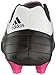 adidas Performance Kids' Goletto VI J Firm Ground Soccer Cleats, Black/White/Shock Pink, 3 Medium US Little Kid