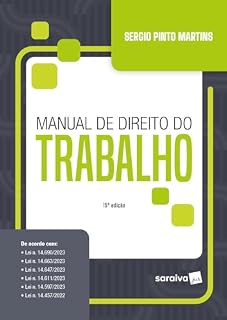 Livro Manual de Direito do Trabalho - 15ª edição 2024