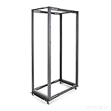StarTech.com 42U 4 Post Open Frame Server Rack - Floor Standing Network Data Cabinet (4POSTRACK42)