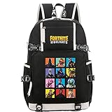 School Bag Teenager Casual Sports Backpack Men's And Women's Student Backpack For Fortress Night Game Related (black)