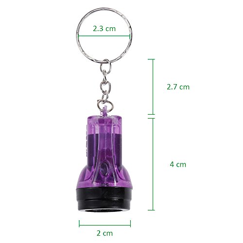 GOLDGE 24Pcs Schlüsselanhänger Taschenlampe Mini Lampe 4cm