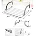 TOAO Indoor/Outdoor Easy Install Folding Clothes Drying Rack-Hanging Over The Door or on Bathroom Windowsill Guardrail Corridor Balcony
