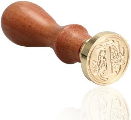 Tomtopp Sealing Wax Classic Initial Wax Seal Stamp Alphabet Letter A Retro Wood (T)