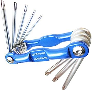 Amazon トルクスキーレンチ 折りたたみ式 8本セット T40 T30 T27 T25 T T15 T10 T9 トルクスレンチ ヘックスローブ 携帯トルクス トルクレンチ