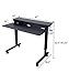 S STAND UP DESK STORE Crank Adjustable 2-Tier Standing Desk with Heavy Duty Steel Frame (White Frame/Birch Top, 48in Wide