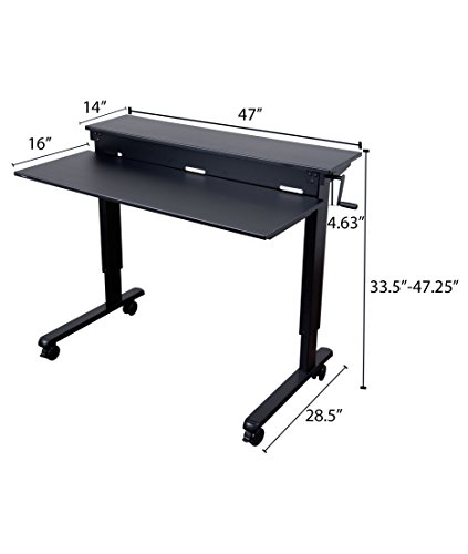 image for Stand Up Desk Store Crank Adjustable Sit to Stand Up Computer Desk –