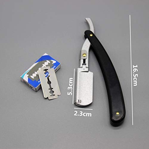 理容カミソリ 髭剃り 散髪用 割り引き 炭素鋼 切れ味抜群 コンパク 木製ハンドル 折りたたみナイフ 黒 ヘアカットツール 男性用 直刃剃刀 シェービング 理髪師 凹面ブレード