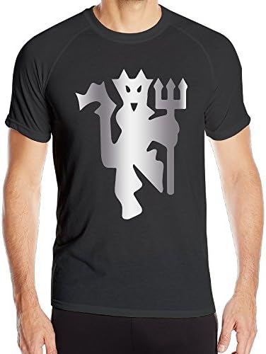 Manchester United RVP UTD # Platinum Style Men's Black GYM Quick Dry T-shirt