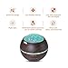 TOMNEW 150ML Aromatherapy Diffuser Ultrasonic Essential Oil Diffuser Kids Room Fragrance Mini Aroma Humidifier Wood Grain Waterless Auto Shut-off and 7 Color LED Lights Changing for Home Baby (Black)