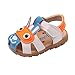 LNGRY Toddler Baby Boy Summer Shoes With Flashing Lights Sandals Cartoon Shoes