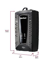 UPS con visor LCD CyberPower AVRG900LCD 900 VA 750VA Negro