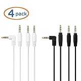 Cable Matters 4-Pack 3.5mm Stereo Audio Cable in Black and White