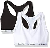 Calvin Klein Women's Carousel Bralette, Black/White, M
