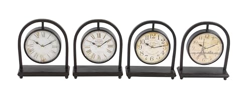 Deco 79 Metal Pendulum Stand Clock, Set of 4 11