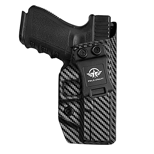 Glock 19 Holster, Carbon Fiber IWB Kydex Holster for Glock 19 / Glock 19X / Glock 25 / Glock 44