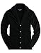 Match Men's K|G Series Shawl Collar Cardigan Sweater (US M (Tag size XL),Black)