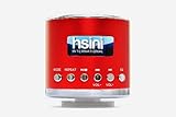 hsini Portable Mini Music SD USB Speaker for PC Mobile Phone MP3 Player - Retail Packaging - Red