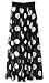 Women's Fashion Chiffon High-Waist Summer Long Maxi Skirt (X-Large, Black)