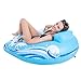 JOYIN Inflatable Pool Float Chair for Adults, Pool Lounger Chair Float Heavy Duty Pool Floating Chair with Cup Holders and Headrest for Swimming Pool Party Summer Activities, 44” x 42” (Sea Waves)