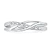 DGOLD Sterling Silver Round Diamond Twisted Fashion Ring (0.05 cttw)