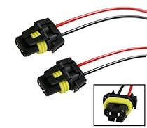 iJDMTOY (2) 900-Series 9005 9006 Female Adapter Wiring Harness Sockets Wire For Headlights Fog Lights