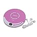 Jensen Limited Edition Pink Jensen Slim Personal CD Player System with LCD Display Bass Boost 60-Second Anti Skip CD-R/RW Compatible & Ear-Buds Gift Box