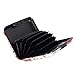 Kaabao Credit Card Holder, Metal Card Wallet RFID Blocking Mini Slim Aluminum Business Hard Card Case for Women Men (Pink flowers)