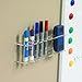 MyGift Wall Mounted Clear Acrylic Dry Erase Marker Holder Organizer for 6 Markers and Eraser Holder, Hanging Whiteboard Accessories Rack for Office Home Dorm Classroom Meeting Room