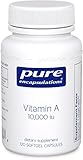Pure Encapsulations - Vitamin A 10,000 IU - Supports Vision, Growth, Reproductive Function, Immunity, Skin and Mucous Membranes* - 120 Softgel Capsules
