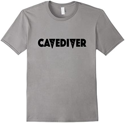 Men's Scuba Diving Cave Diver Line Arrow T-Shirt XL Slate