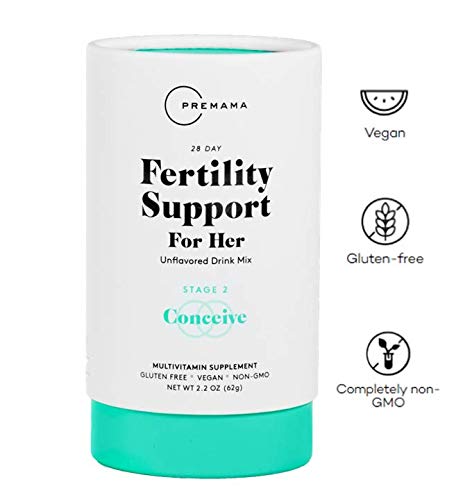 Premama Fertility Supplement Blend for Women - Myo Inositol Powder and D Chiro Inositol, Folate (28 Packets) Fertility Vitamins with Vitamin B12 to aid Conception, Prenatal Support & Healthy Pregnancy