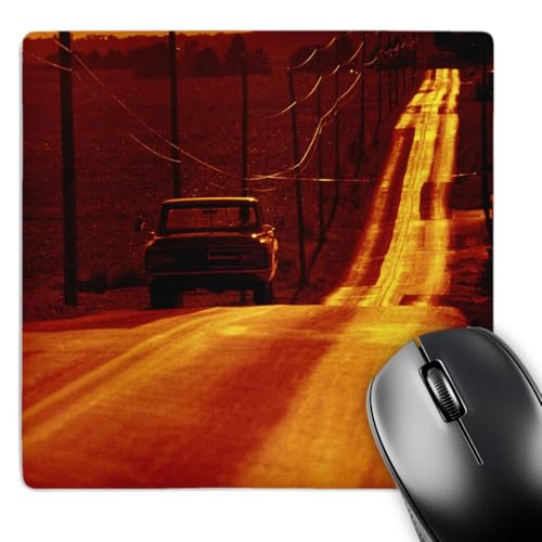 3dRose LLC 8 x 8 x 0.25 Inches Mouse Pad, Pick-Up Truck on an Isolated Road at…