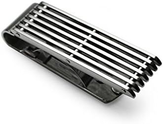 Stainless Steel Money Clip, Silver Tone Bar Spring Loaded Accesory for Men