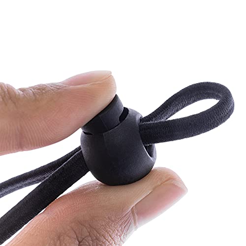 Single Hole Spring Loaded Round Ball Shaped Stop Sliding Cord Fastener Locks Buttons for Camping