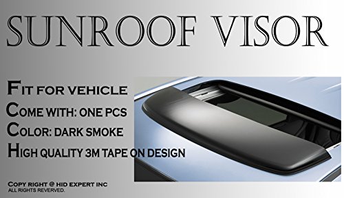 ICBEAMER 34.6" Moon Sun Roof Guard Block Wind Black Dark Smoke Smooth w/ 3M Tape [Measure Require Before Purchase] - Thumbnail 6