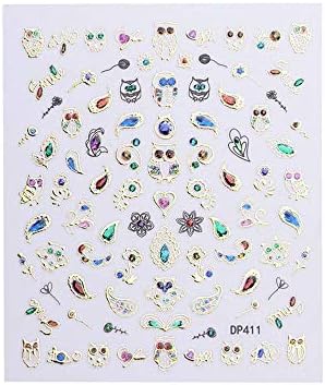 Newkelly 3D Nail Sticker Decal Christmas Series Hot Stamping Applique Cute Women Gifts