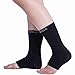 (1 Pair) Foot Compression Sleeve Ankle Support - X-Large (Black)