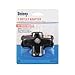 Uninex PS46 T-Shape 3-Outlet Adapter, Outdoor, Heavy Duty, UL Listed, Black, 2-Pack