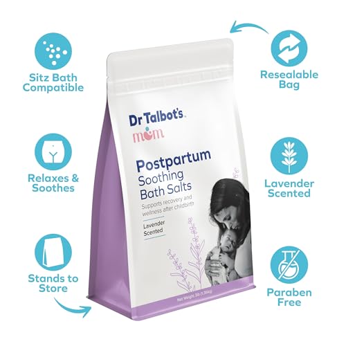 Dr. Talbot's Postpartum Soothing Bath Salts – Lavender Infused, Paraben-Free Relaxation & Recovery Bath Soak for New Moms – Ideal for Post-Childbirth Healing & Everyday Stress Relief