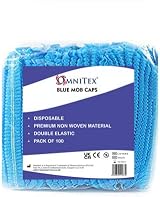 Omnitex 200x Premium Blue Mob Caps Non Woven Disposable Clip Caps Double view 3