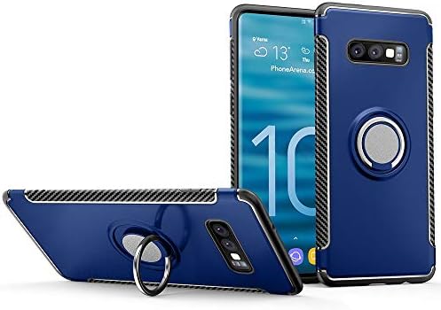 Hayder Galaxy S10e Case, Car Magnetic Stand Holder 360 Degree Adjustable Ring Kickstand Protection Cover (Blue)